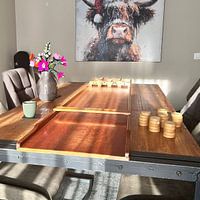 Kundenfoto: Schottischer Highlander Winterporträt mit Weihnachtsmannmütze von Eva Lee, als ArtFrame