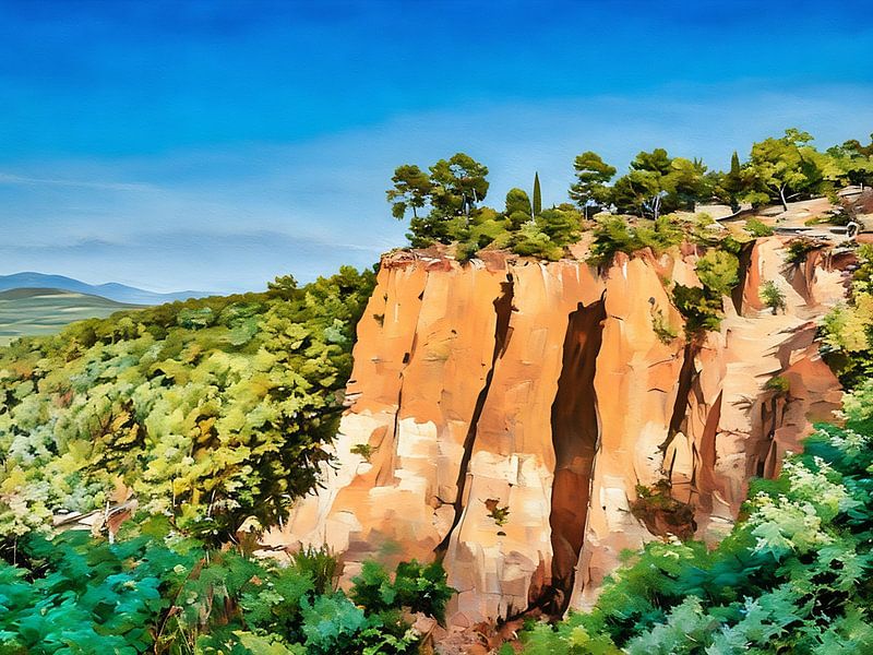 Ockerland Majestätischer Klippenwald von Sergio Pazzano