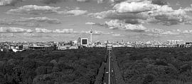 Berlin Skyline Panorama Noir et Blanc sur Frank Herrmann