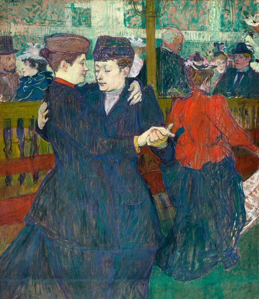 At the Moulin Rouge: Two Women Walzing, Henri de Toulouse-Lautrec by All the Masters