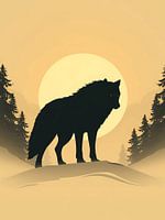 Silhouette de loup