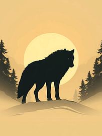 Wolf Silhouette von rendyokt rendy