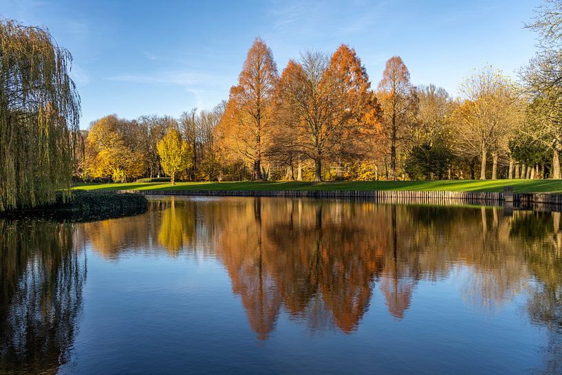 Herfst in het park van kasteel Hülshoff van Peter Schickert