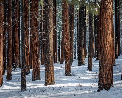 Winterstilte in het bos