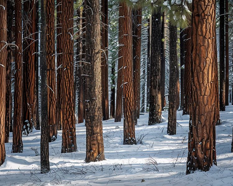 Winter silence in the forest by fernlichtsicht