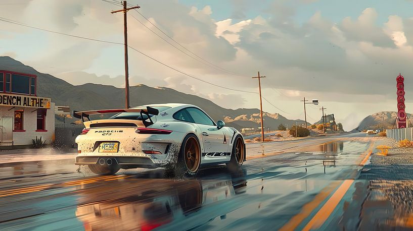 Weißer Porsche 911 GT3 von PixelPrestige