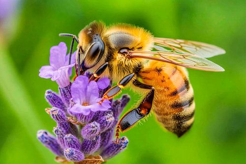 Bij op lavendel