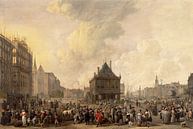 Dam met stadhuis in aanbouw, Reinier Craeyvanger van Meesterlijcke Meesters thumbnail