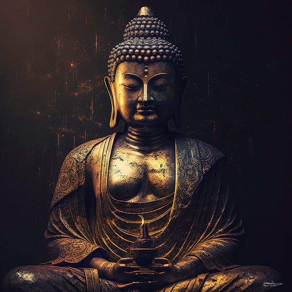 Buddha / Boeddha beeld van Gelissen Artworks