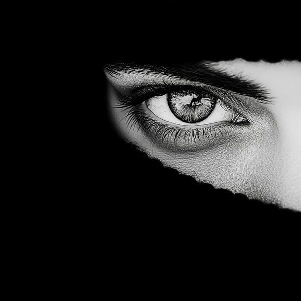 Dame in Burka schwarz und weiß von TheXclusive Art