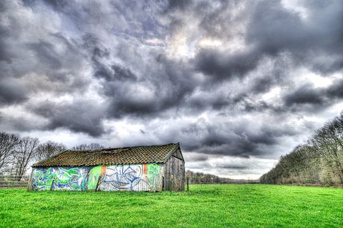 Oude boerenschuur tussen Overberg en Veenendaal von Jeroen Bos