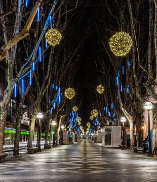 Weihnachtsbeleuchtung in Palma de Mallorca, Spanien Balearische Inseln von Alex Winter