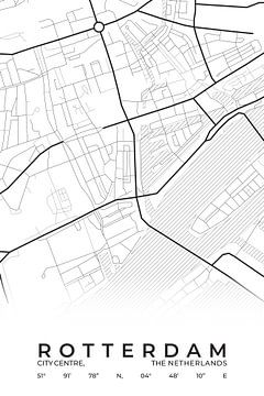 Stadtplan Rotterdam von Walljar
