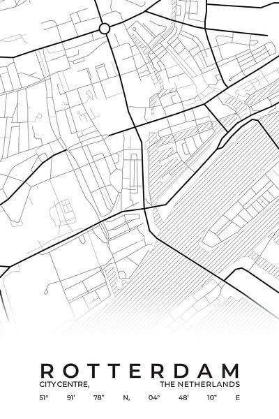 City map Rotterdam by Walljar