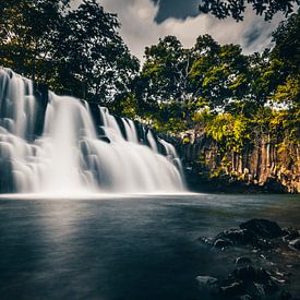 Rochester waterfall on Mauritius - long exposure by Fotos by Jan Wehnert