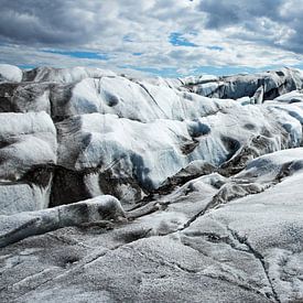 Svinafellsjökull - Structures de glace et de cendres sur Patrick Kilb