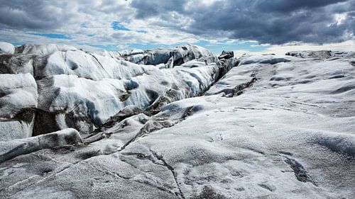 Svinafellsjökull - Structures de glace et de cendres