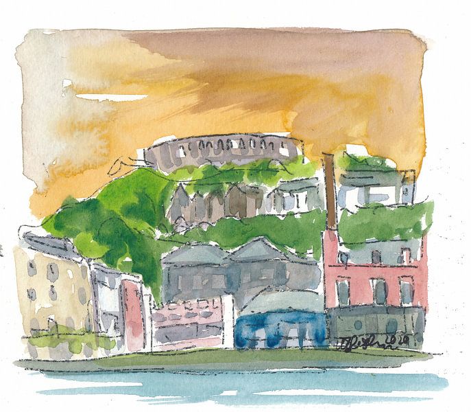 Scène uit de haven van Oban in Argyll en Bute van Markus Bleichner