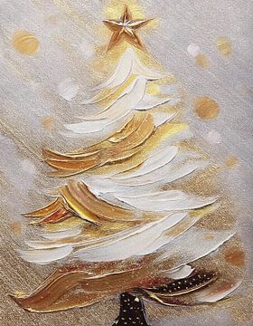 Dansende Gouden Kerst van Gisela- Art for You