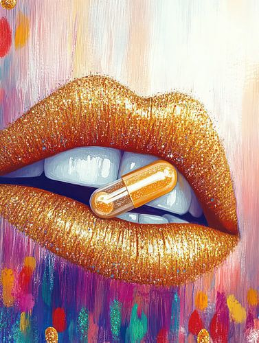 Lippen met party pil