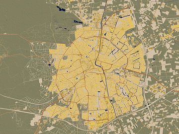 Map of Apeldoorn in the style of Gustav Klimt by Maporia