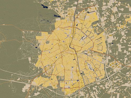 Carte d'Apeldoorn dans le style de Gustav Klimt