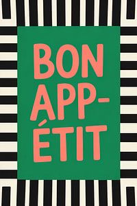 Typografie - BON Appetit -  Vintage Pop Art