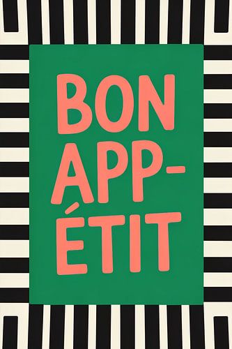 Typography - BON Appetit - Vintage Pop Art