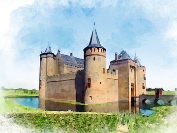 Muiderslot in Muiden, Noord-Holland. van Danny de Klerk