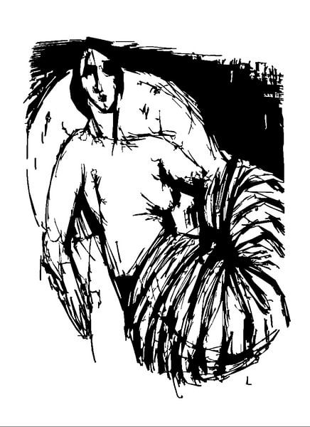 FRAU SCHWINGEN SCHWARZ UND WEISS von Vincent Jacobs