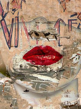 Urban red lips von Gabi Hampe