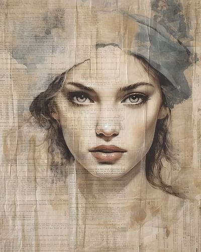 Digital art: mixed media portret
