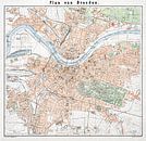 Dresden stadsplattegrond 1912 van Atelier Liesjes thumbnail