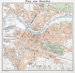 Stadtplan von Dresden 1912