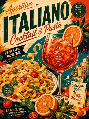 Soirée apéritif italien rétro