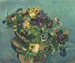 Panier de pensées sur une table, Vincent van Gogh par Des maîtres magistraux Aperçu