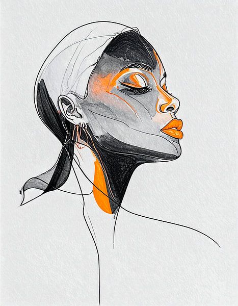 Vrouw, abstract modern... van Ans Bastiaanssen