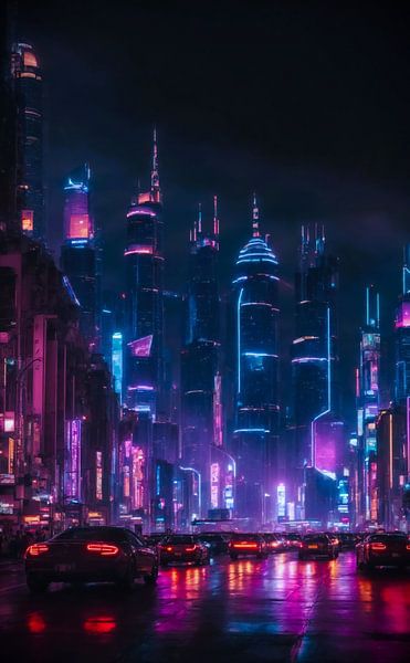 Digital City by Night by A.D. Digital ART