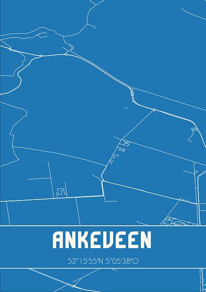 Blueprint | Map | Ankeveen (North Holland) by Prints of Place