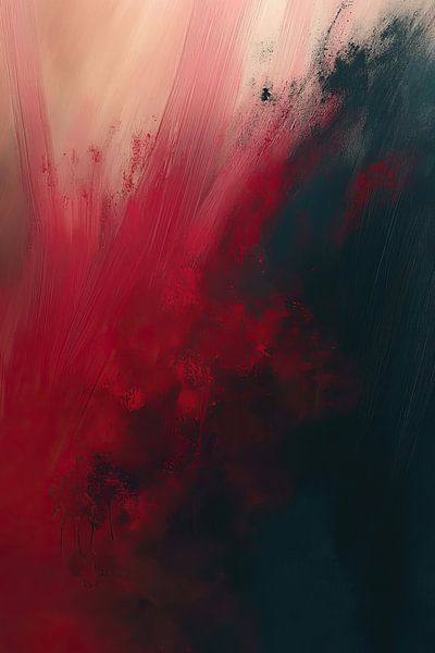 Abstrait rouge et noir par Franka Poulain