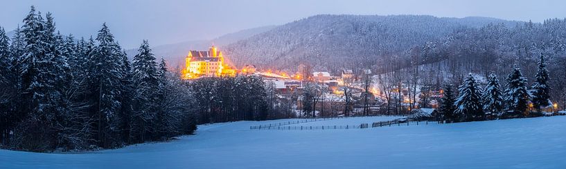 Scharfenstein castle in winter by Daniela Beyer