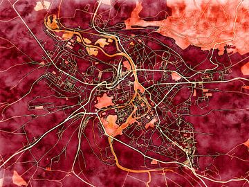 Kaart van Verdun in de stijl 'Amber Autumn' van Maporia