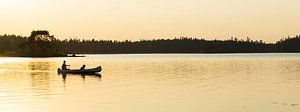 canoë-kayak dans le soleil couchant sur Marloes van Pareren