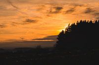 Vredige zonsondergang