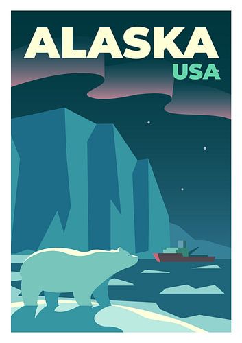 Alaska, Usa sur Aloke Design