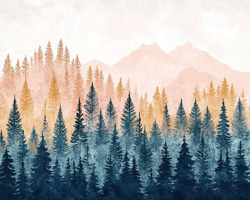 Alpine Forest | Dawn's Gentle Embrace