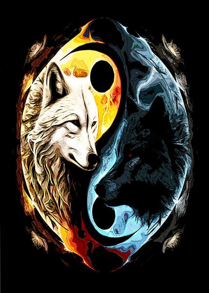 yin und yang wolf von irvan halim