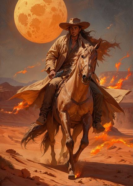 Reiter der brennenden Abenddämmerung von atiq fauzi