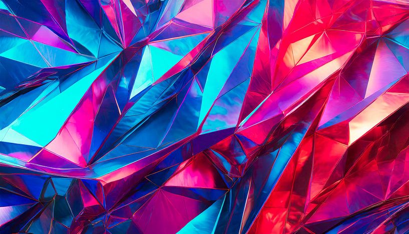 Lila Pink und Blau mit Formen von Mustafa Kurnaz