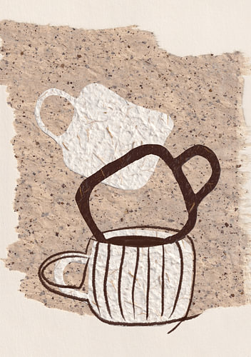 Gestapelte Kaffeetassen